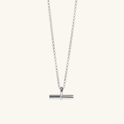 T-Bar Necklace Silver